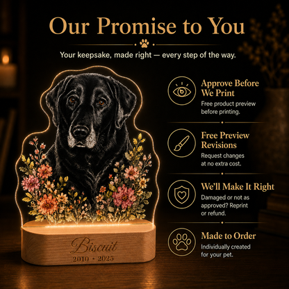 Personalized Dog Memorial Night Light