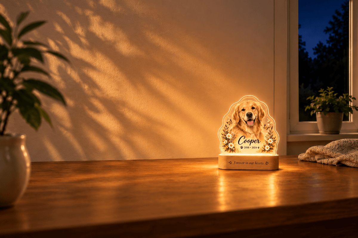 Custom Dog Memorial Night Lights by Everfondly