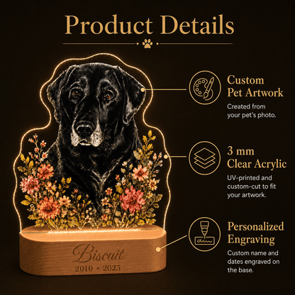 Personalized Dog Memorial Night Light - Everfondly
