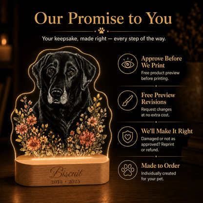 Personalized Dog Memorial Night Light - Everfondly