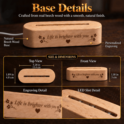 Personalized Winter Night Dog Night Light with Photo & Name - Everfondly